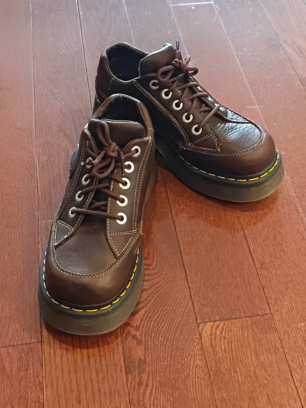 Dr. Martens Buzz 51 Chunky Platform Shoes Dark Brown Leather Women’s US 8 - Picture 5 of 9